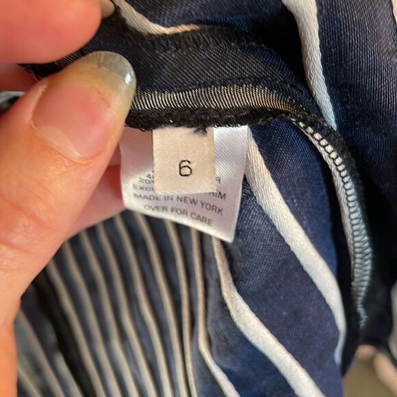 Kimora Lee Simons Striped Maxi Wrap Skirt Navy 6 - Picture 10 of 10